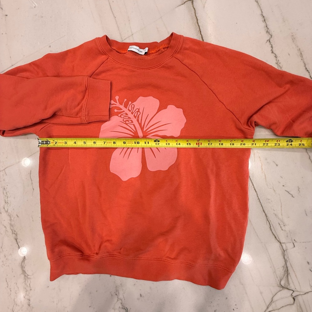 Coral Floral Graphic Crewneck Sweatshirt - Picture 5 of 6